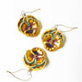 Yellow Gem Pansy Glass Ornament