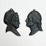 Vintage Cast Iron Silhouettes: Martha & George Washington (pair)