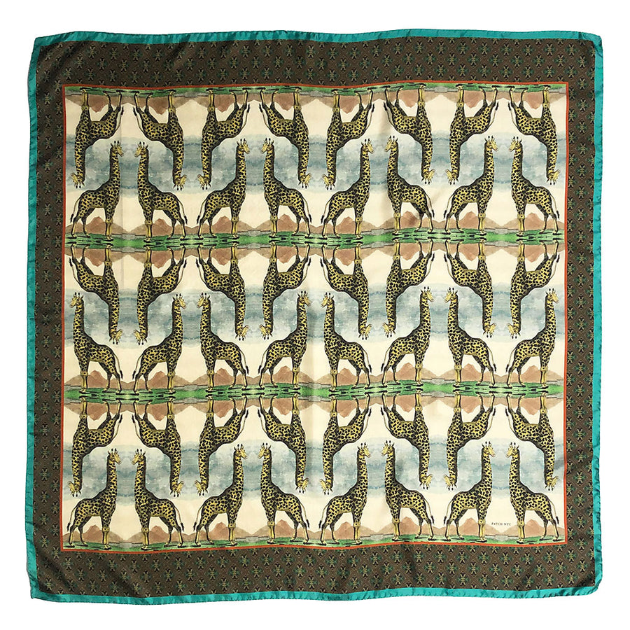 PATCH NYC Giraffe Silk Scarf