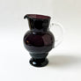 Vintage Midcentury Deep Plum Glass Carafe