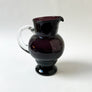 Vintage Midcentury Deep Plum Glass Carafe