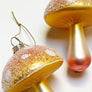 Sparkle Cap Mushroom Glass Ornament Yellow