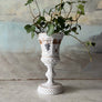 Vintage Large Milk Glass Goblet with Grapes & Vines