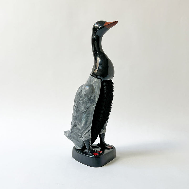 Vintage Duck Figural Butler Brush and Stand