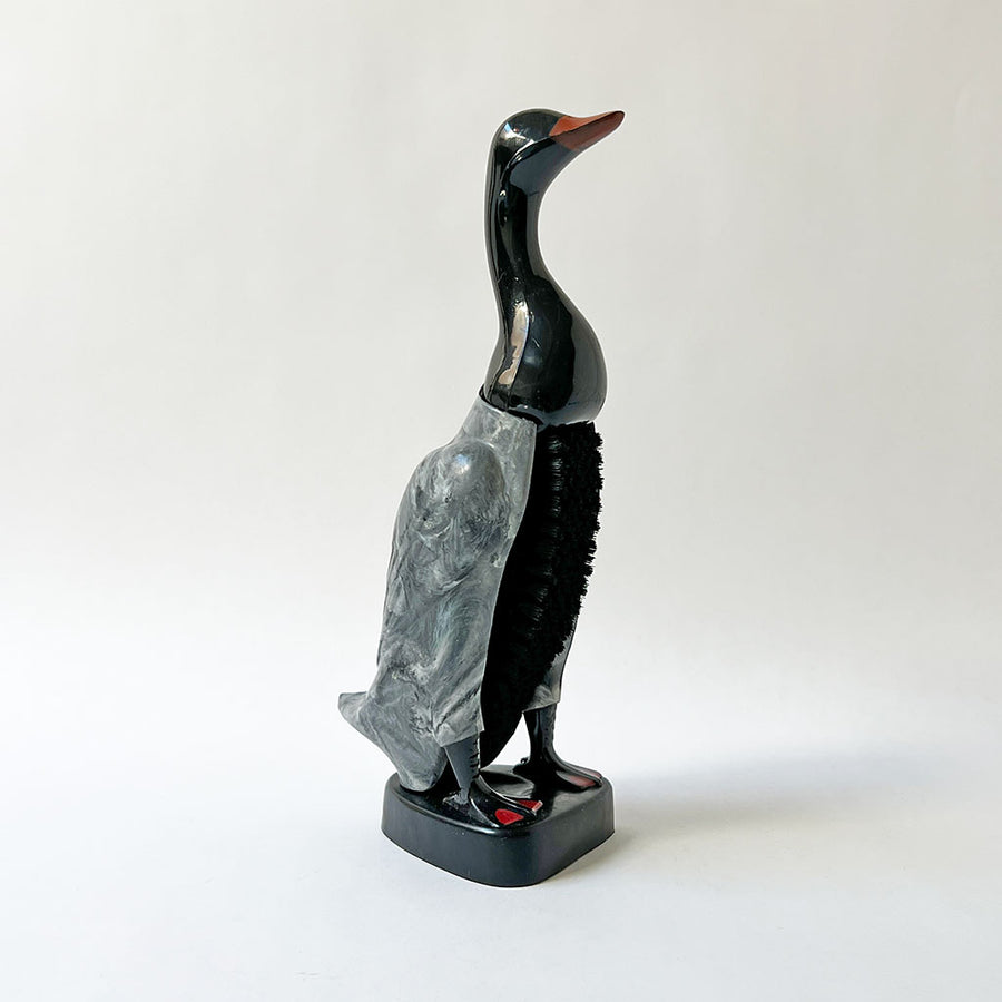 Vintage Duck Figural Butler Brush and Stand