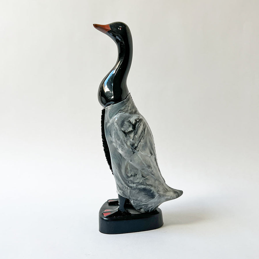 Vintage Duck Figural Butler Brush and Stand