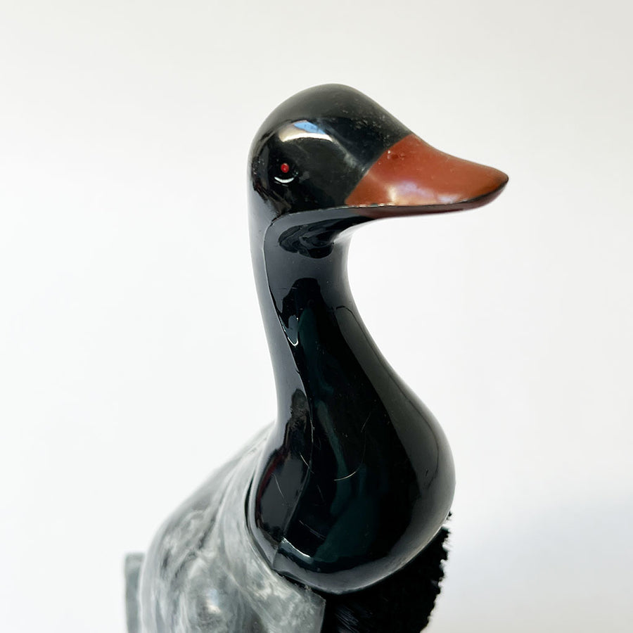 Vintage Duck Figural Butler Brush and Stand