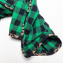 Green & Black Check Flannel Scarf