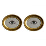 Don Carney Pair of Green Eyes Art Prints in Gold Oval Frames
