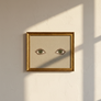 Don Carney Pair of Green Eyes Art Print in Gold Frame