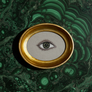 Don Carney Green Right Eye Art Print in Gold Oval Frame