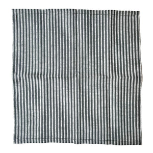 Granite Grey Stripe Linen Napkins (Set of 4)