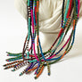 Lariat Hand-Beaded Necklace (Black)