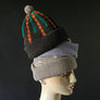 Charcoal Beanie with Pom Pom 100% Wool