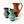 Medium Footed Ceramic Pitcher Hunter Green