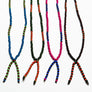 Lariat Hand-Beaded Necklace (Denim Blue)