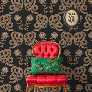 Serpentine (Ebony) Wallpaper