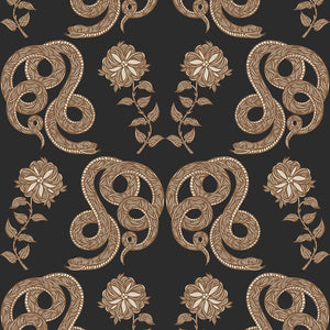 Serpentine (Ebony) Wallpaper