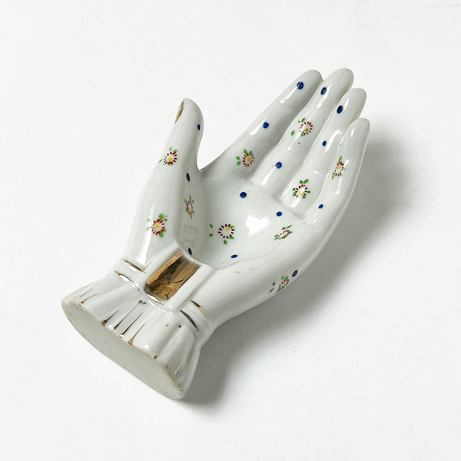 Vintage Large Ceramic Hand with Flowers Made in Japan (3A)