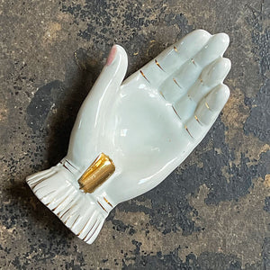 Vintage Ceramic Hand with Painted Fingernails Made in Japan