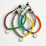 Happy Face Beaded Bracelet (Brown & Green)