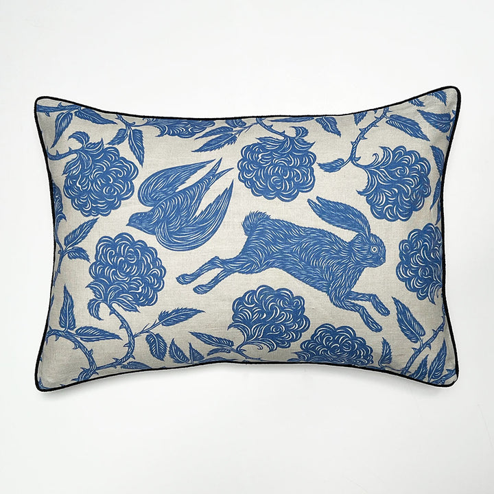 PATCH NYC Hawthorn Garden in Cornflower Blue Decorative Pillow