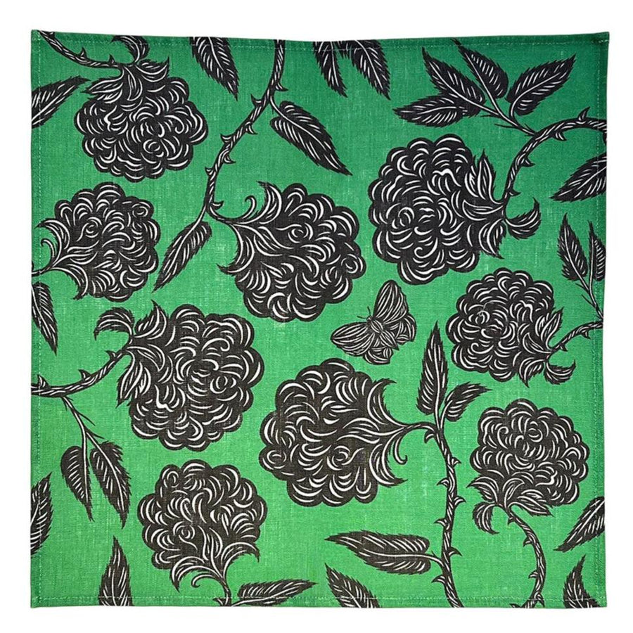 PATCH NYC Hawthorn Garden Clover Green Linen Napkins (Set of 4)