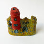 Vintage Lighthouse & Architectural Ruins Ceramic Incense Burner