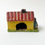 Vintage Yellow House with a Water Wheel Ceramic Incense Burner