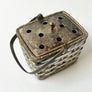 Vintage Metal Basket with Glass Insert Potpourri Holder or Censer