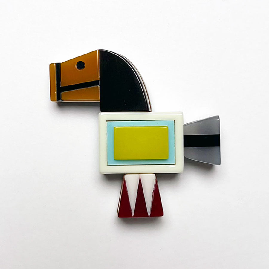 Multi-Color Polished Lucite Pin: Horse