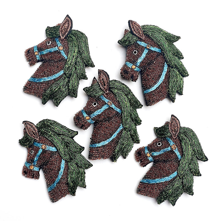 Chestnut Pony Embroidered Pin by PATCH NYC x Trovelore