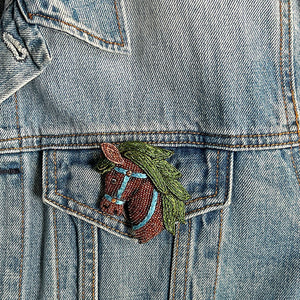 Chestnut Pony Embroidered Pin by PATCH NYC x Trovelore