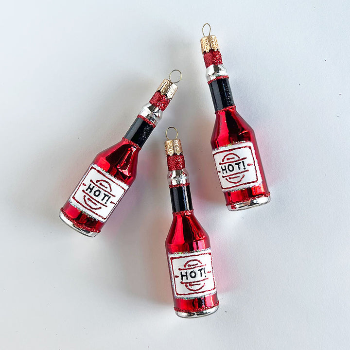 Hot Sauce Glass Ornament