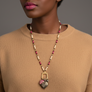 PATCH NYC Treasure Necklace: Charm Cluster with Five Hearts