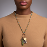 PATCH NYC Treasure Necklace: Charm Cluster with Vintage 1917 Athletic Prize Metal