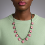 PATCH NYC Treasure Necklace: Vintage Pink Glass Hearts