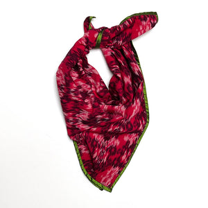 PATCH NYC Cotton Neckerchief with Silk Border: Pink