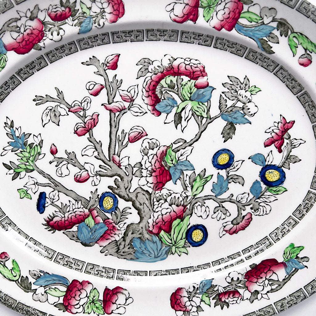 Vintage Johnson Bros Indian Tree Ceramic Oval Platter Made in England ...