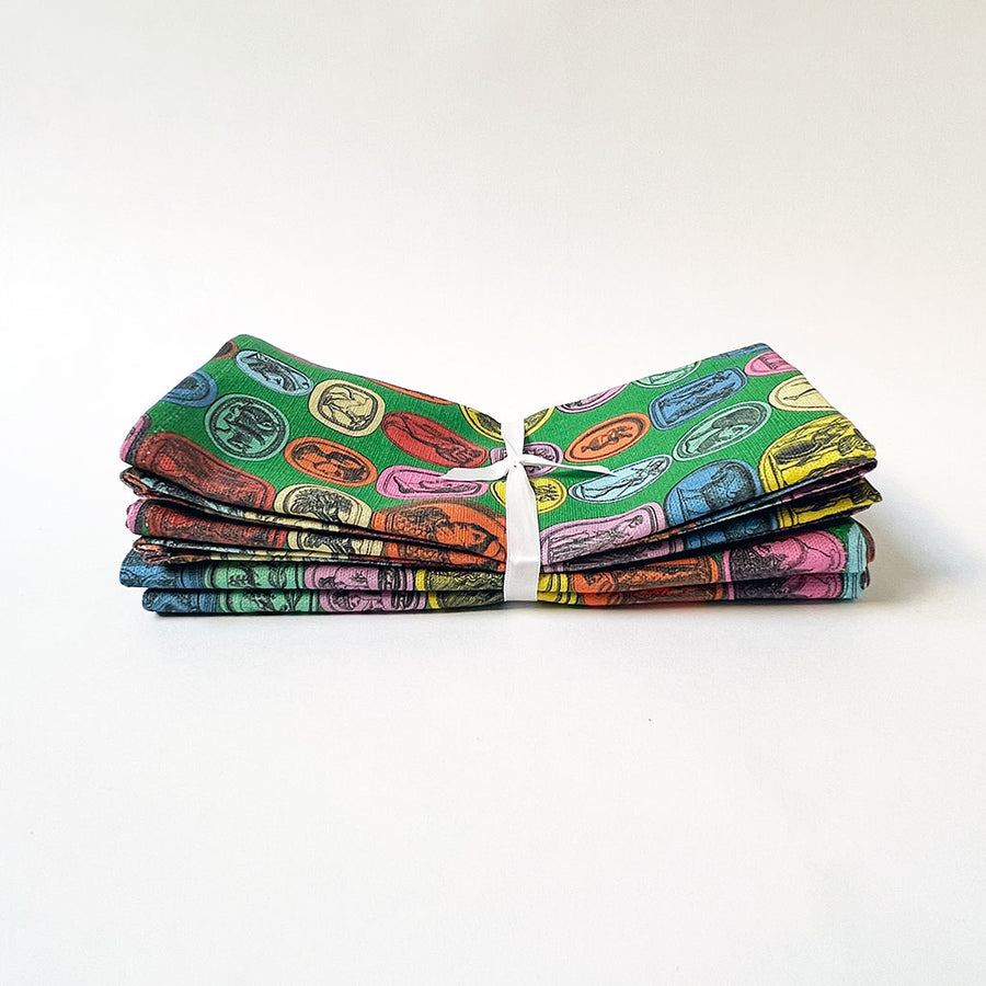 PATCH NYC Intaglio Primo Capri Linen Napkins (Set of 4)