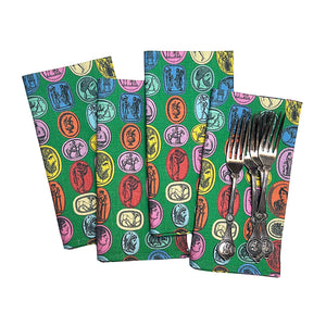 PATCH NYC Intaglio Primo Capri Linen Napkins (Set of 4)
