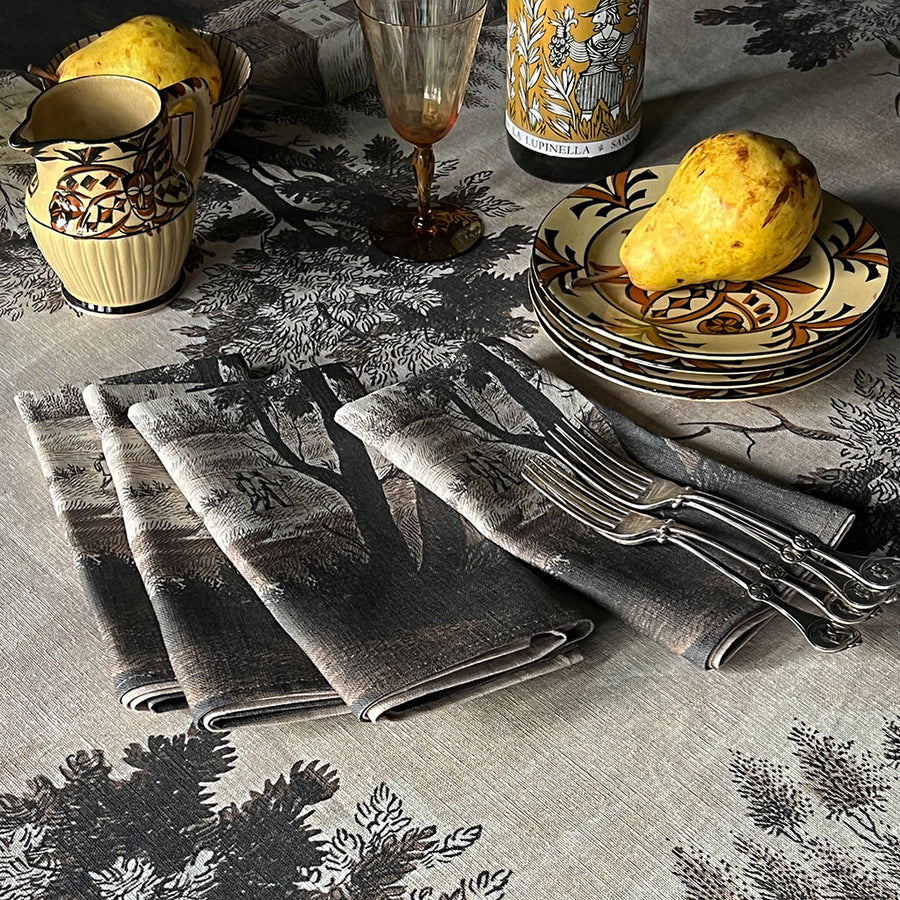 PATCH NYC Italian Landscape Sepia Linen Napkins (Set of 4)