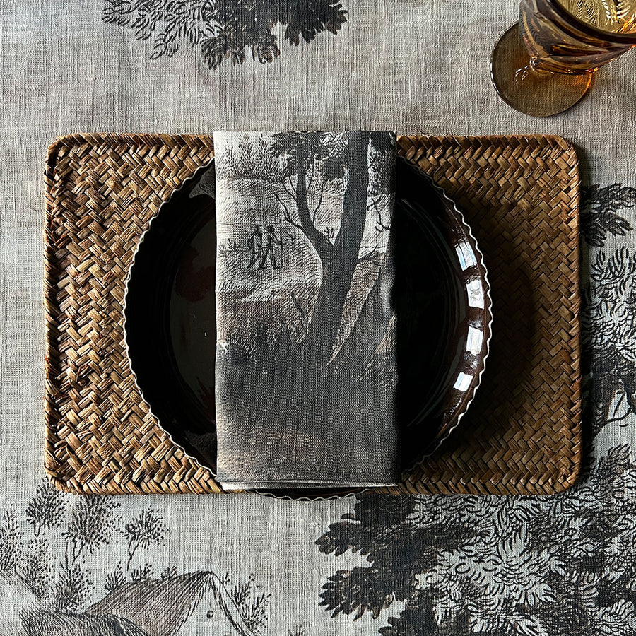 PATCH NYC Italian Landscape Sepia Linen Napkins (Set of 4)