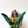 Vintage Handpainted Ceramic Donkey with Cart Made in Italy