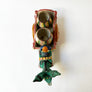 Vintage Handpainted Ceramic Donkey with Cart Made in Italy