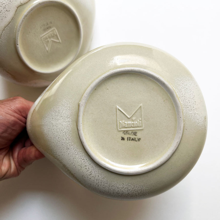 Vintage Mancioli Ceramic Pitchers Made in Italy (Set of 2)