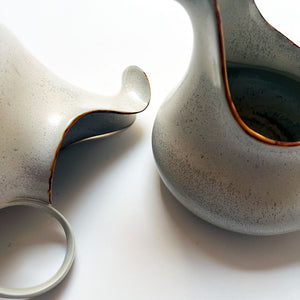 Vintage Mancioli Ceramic Pitchers Made in Italy (Set of 2)
