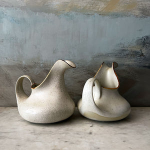Vintage Mancioli Ceramic Pitchers Made in Italy (Set of 2)