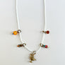 Collage Necklace: White with Dove (J2610)