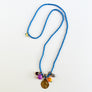 Collage Necklace: Cornflower Blue with Knight (J2611)